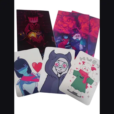 Набор открыток по играм Deltarune (Дельтарун) и OneShot (Ваншот), карточки из картона 10 шт